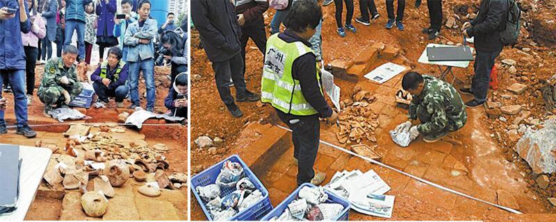 中山大學(xué)建食堂疑似挖出漢代古墓 為啥學(xué)?？偰芡诔龉拍?？